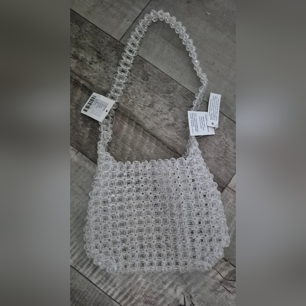 Urban Outfitters Beaded Clear Mini Bag